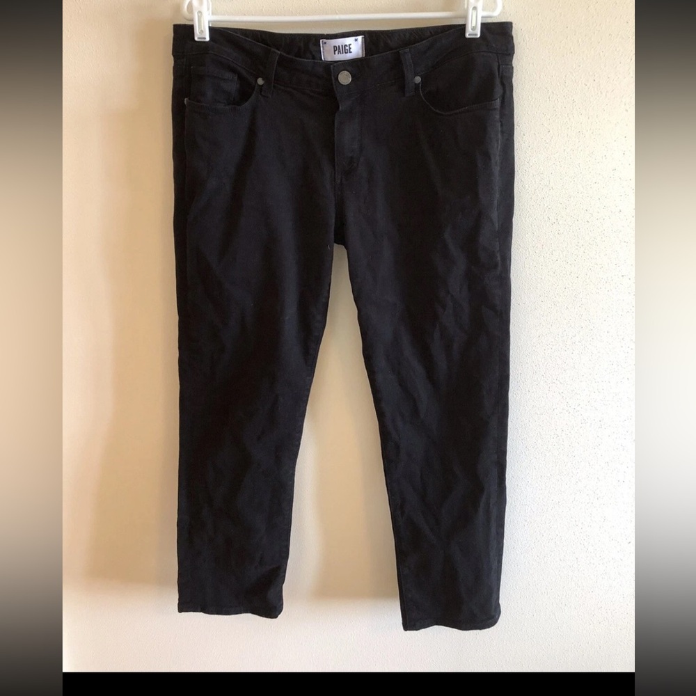 PAIGE "james crop" black jeans - womens 31